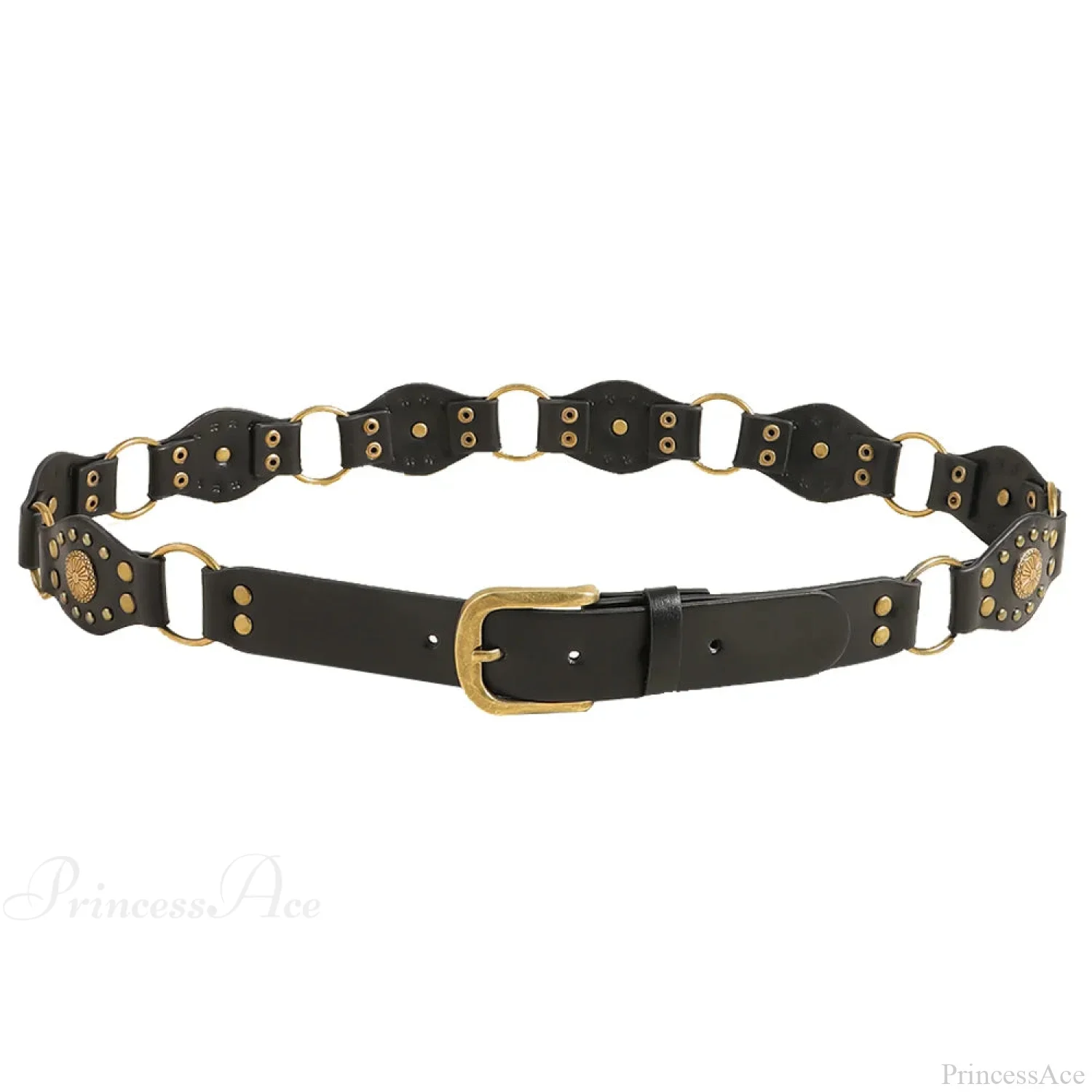 Seasoning Female Gothic Rivet Slim-Fit Belt - Image 4