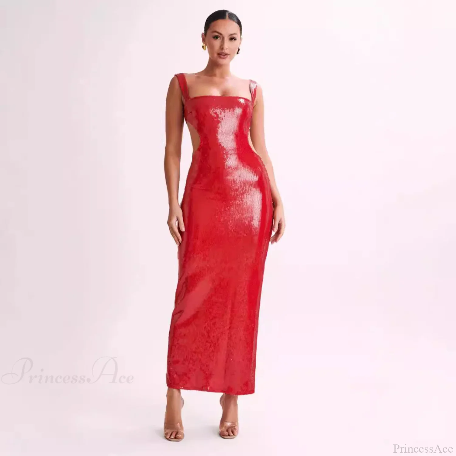 Sequin Backless Slim Fit Slit Prom Dress - Image 2