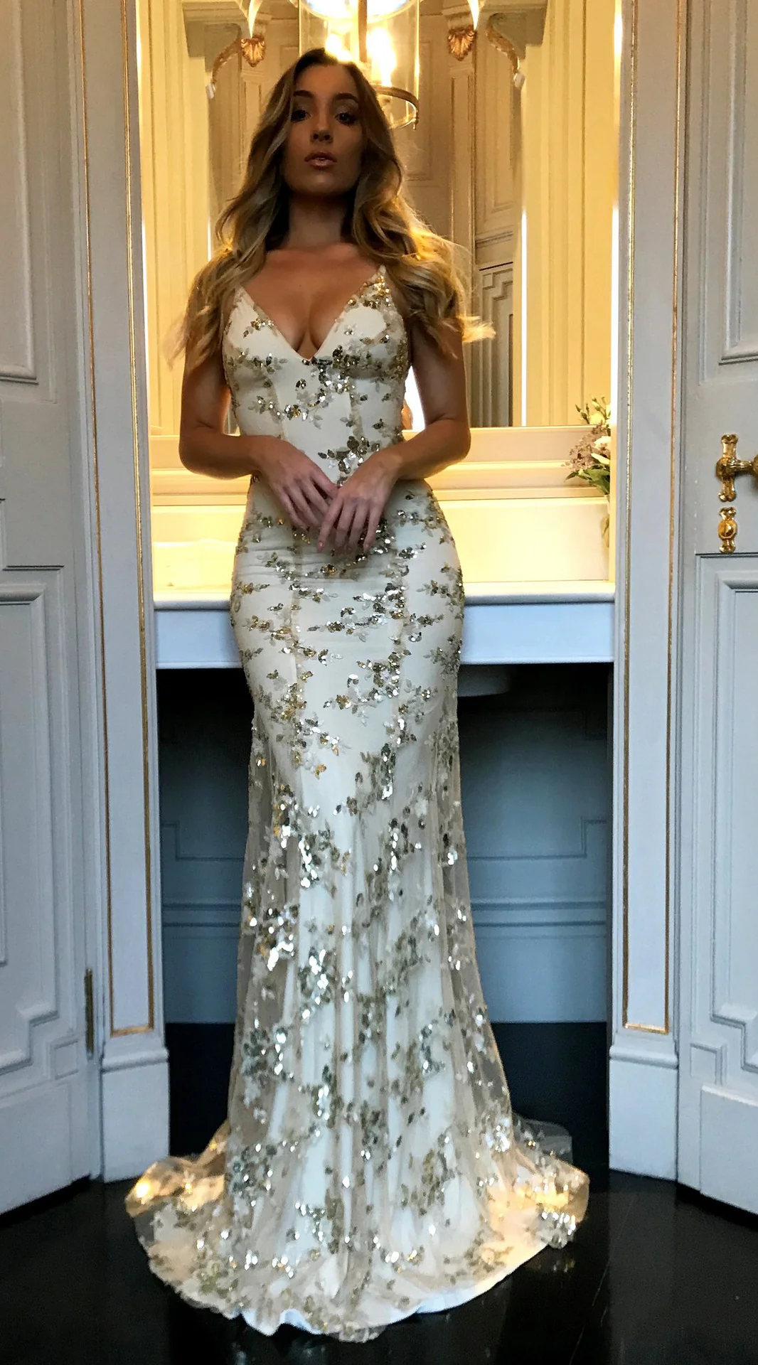 Sequin Backless V-Neck Strappy Tie Dress Party Dress - Image 9
