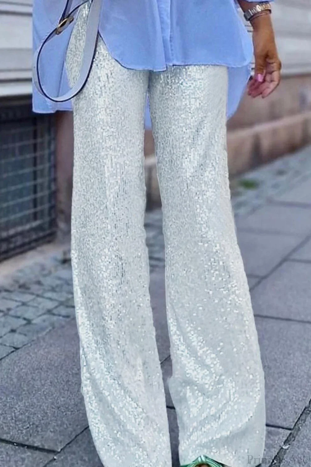 Sequin Long Straight Pants - Image 5