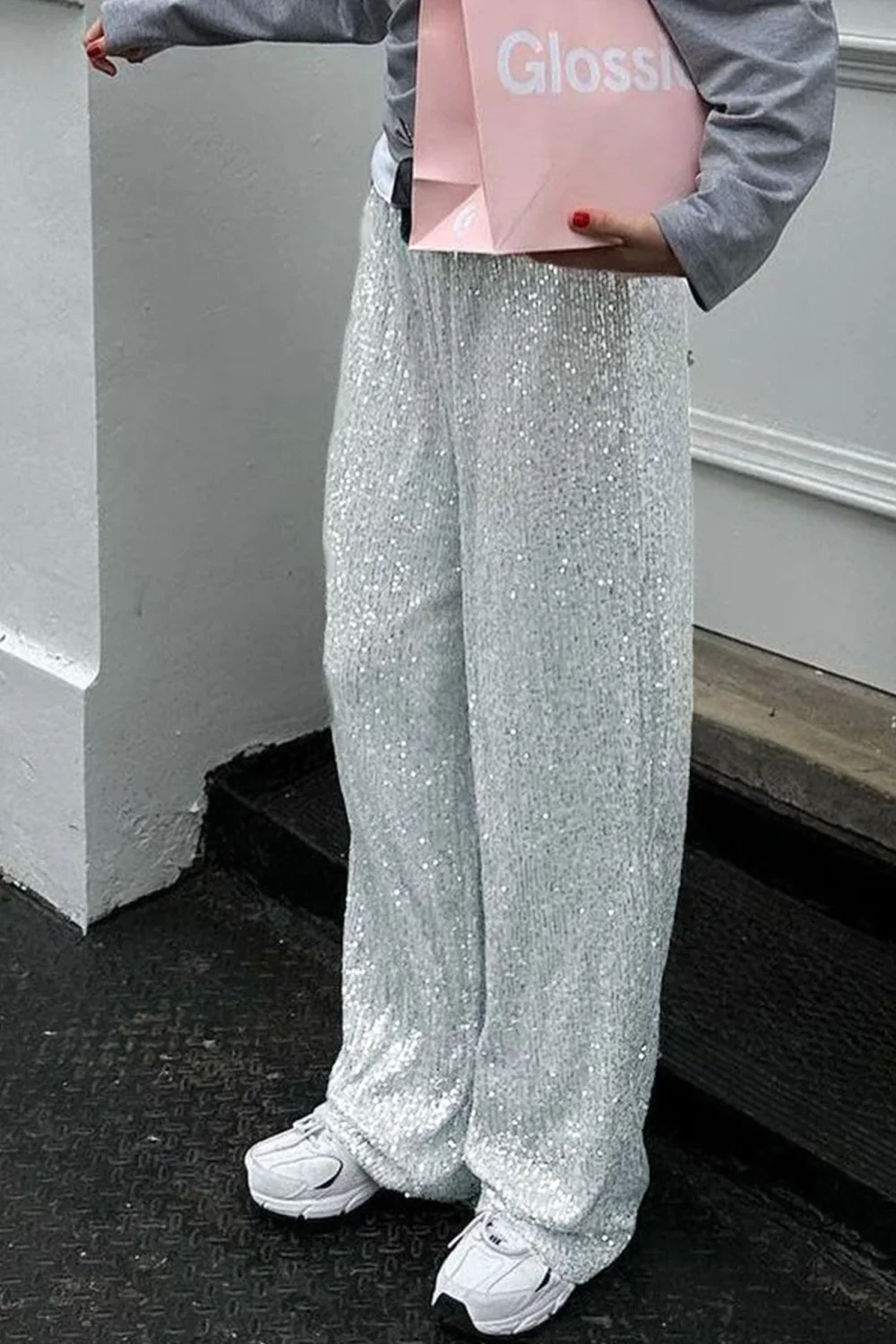 Sequin Long Straight Pants - Image 6