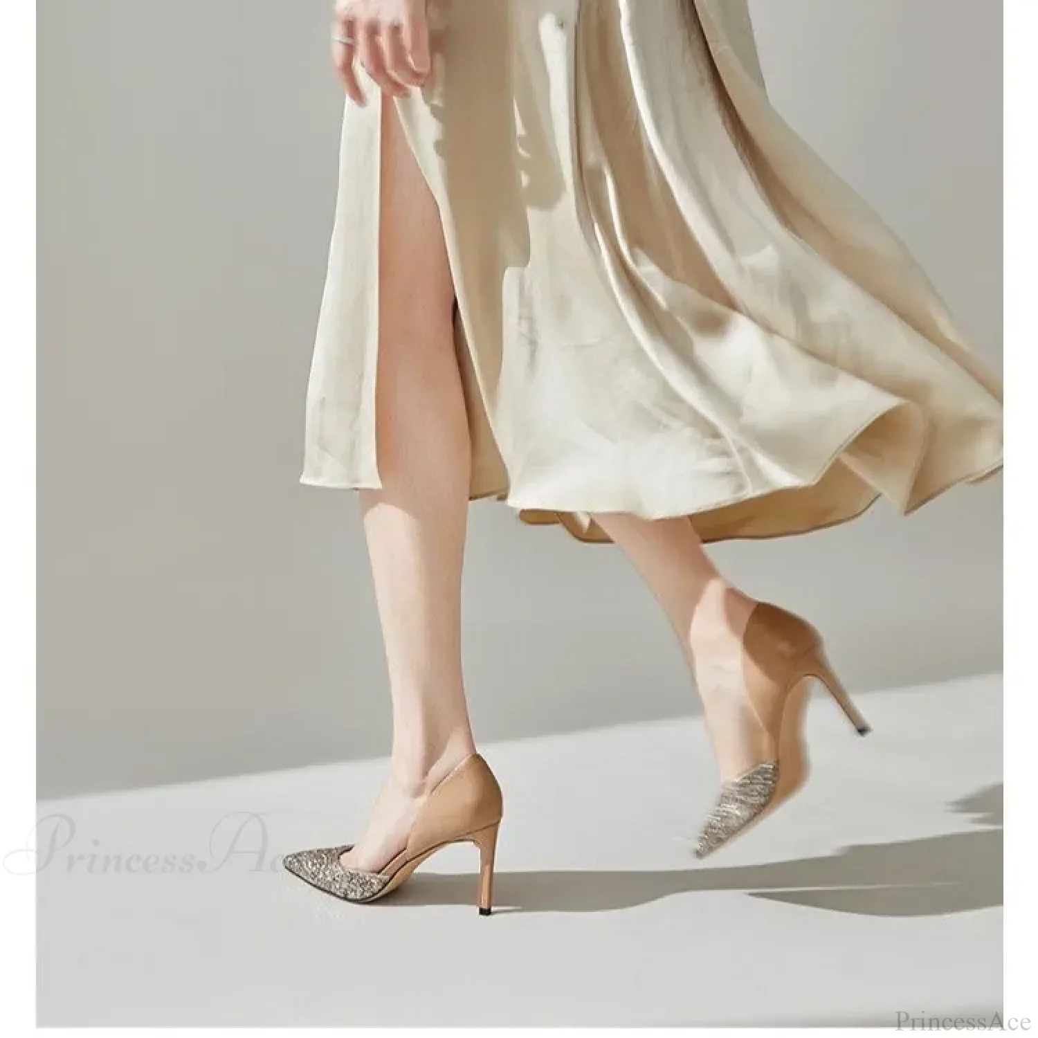 Sequin Sexy PointedFashion Sandals Luxury Party Dress Stilettos Hot Sale High Heel - Image 6