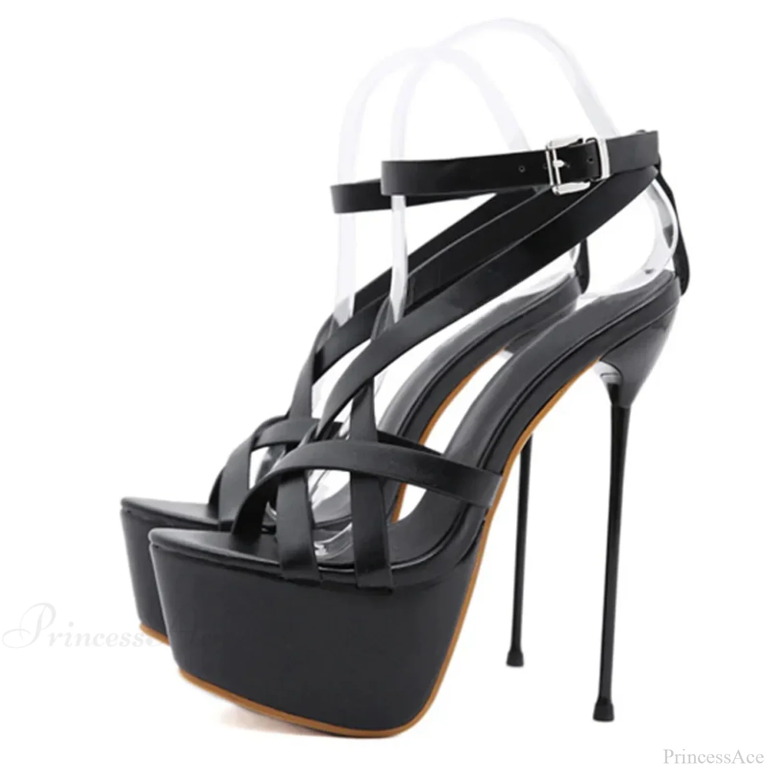 Sexy 17CM Platform Buckle Open-Toe Thin Stripper Pole-Dance Sandals High Heel - Image 5