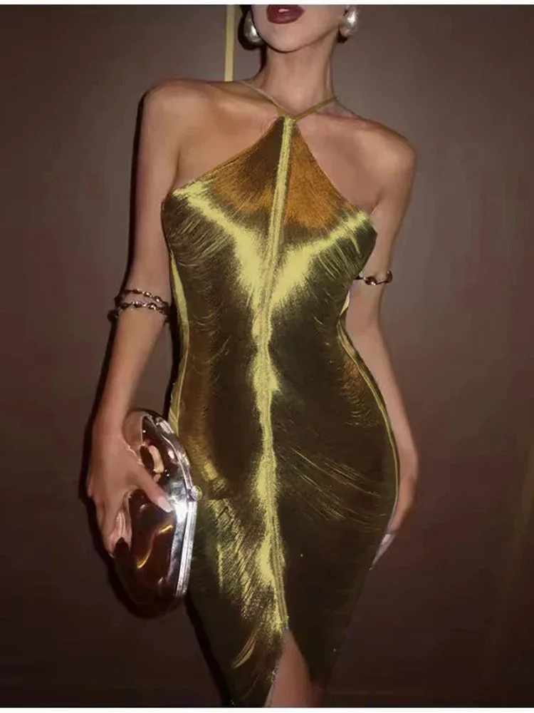 Sexy Backless Hanging Neck Tassel Mini Chic Slim Party Party Dress - Image 8