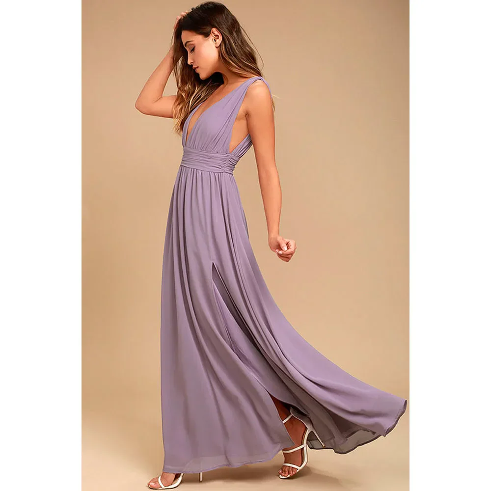 Sexy Backless Mesh Maxi Red Party Dress - Image 13