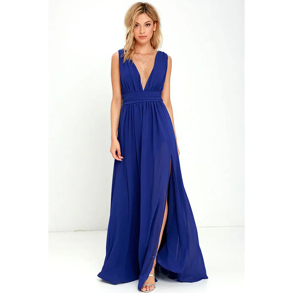 Sexy Backless Mesh Maxi Red Party Dress - Image 7