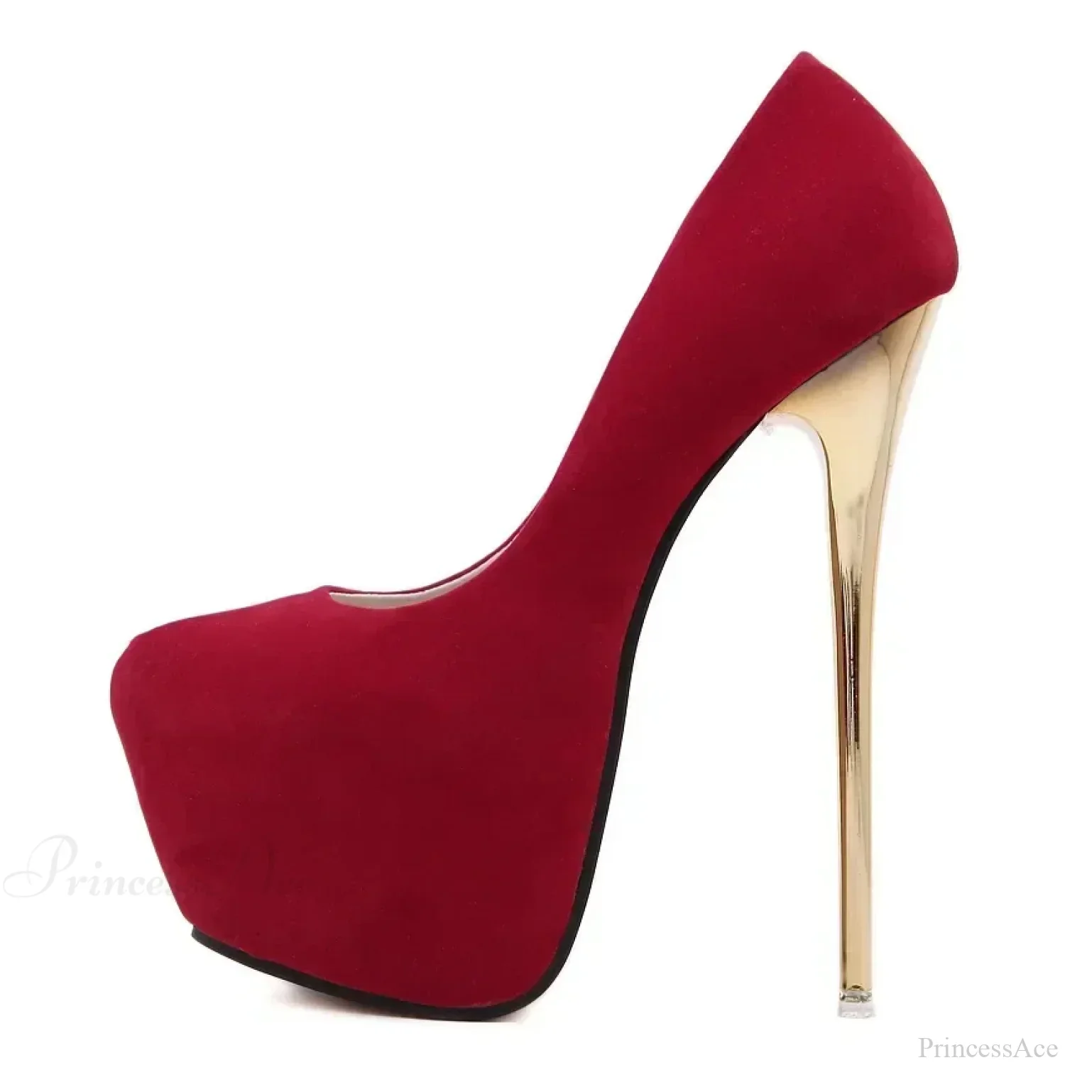 Sexy Club Suede Black High Heels 16cm Stiletto Waterproof Stripper Flock Pumps Ladies Shoes Plus Size High Heel - Image 9