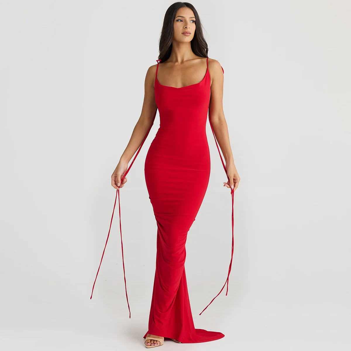 Sexy Floral-applique Backless Elegant Maxi Party Dress - Image 2