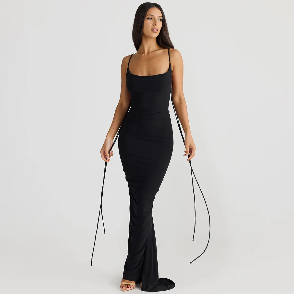 Sexy Floral-applique Backless Elegant Maxi Party Dress - Image 4