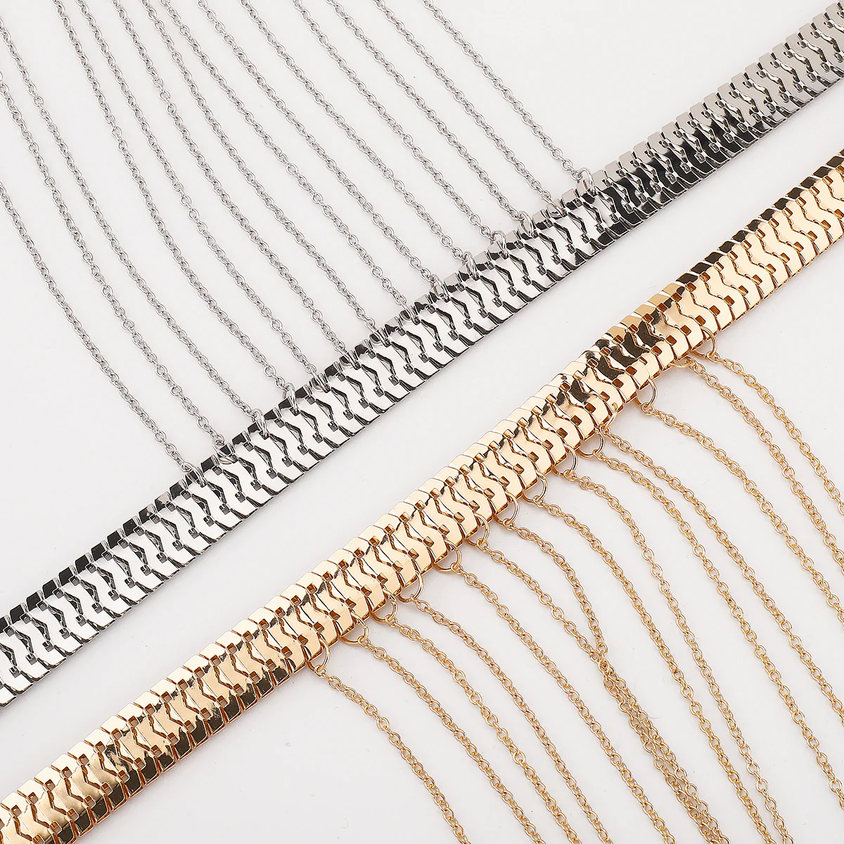 Sexy Multi Layer Metal Tassel Halter Body Chain - Image 8