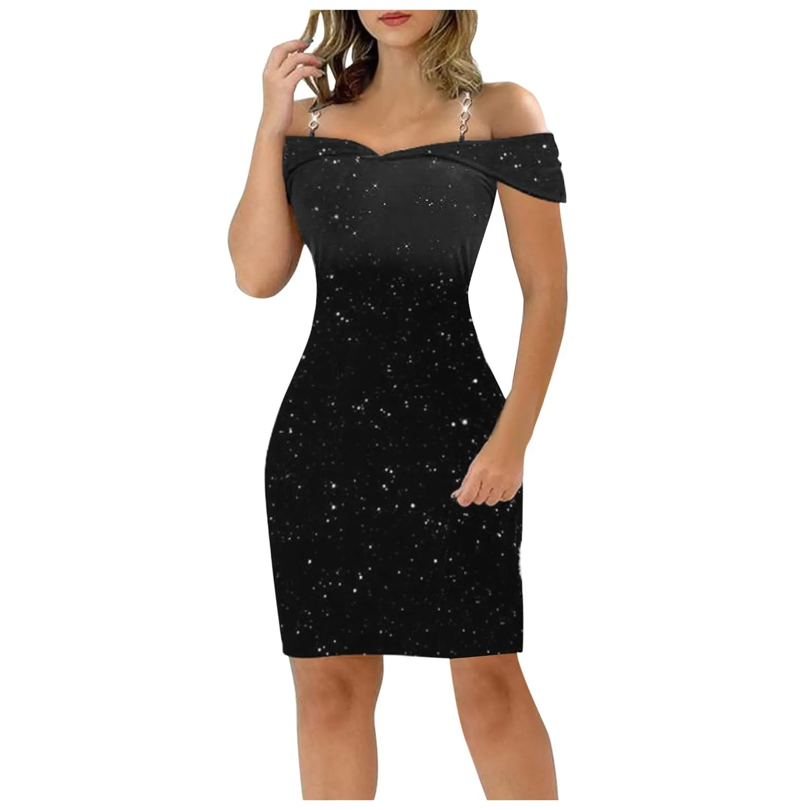 Sexy Off Shoulder Bodycon Formal Summer Slim Fit Party Club Evening Party Dress - Image 3