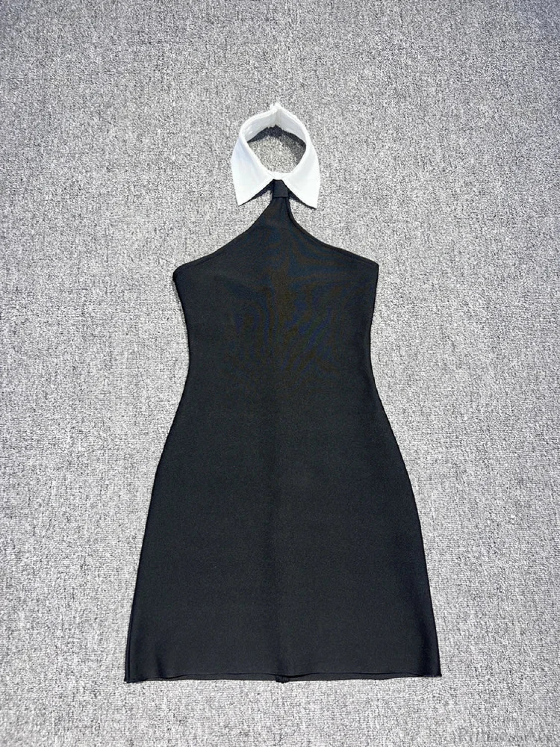 Sexy Patchwork Sleeveless Bandage Dress Black Backless Bodycon Mini Party Dress - Image 6
