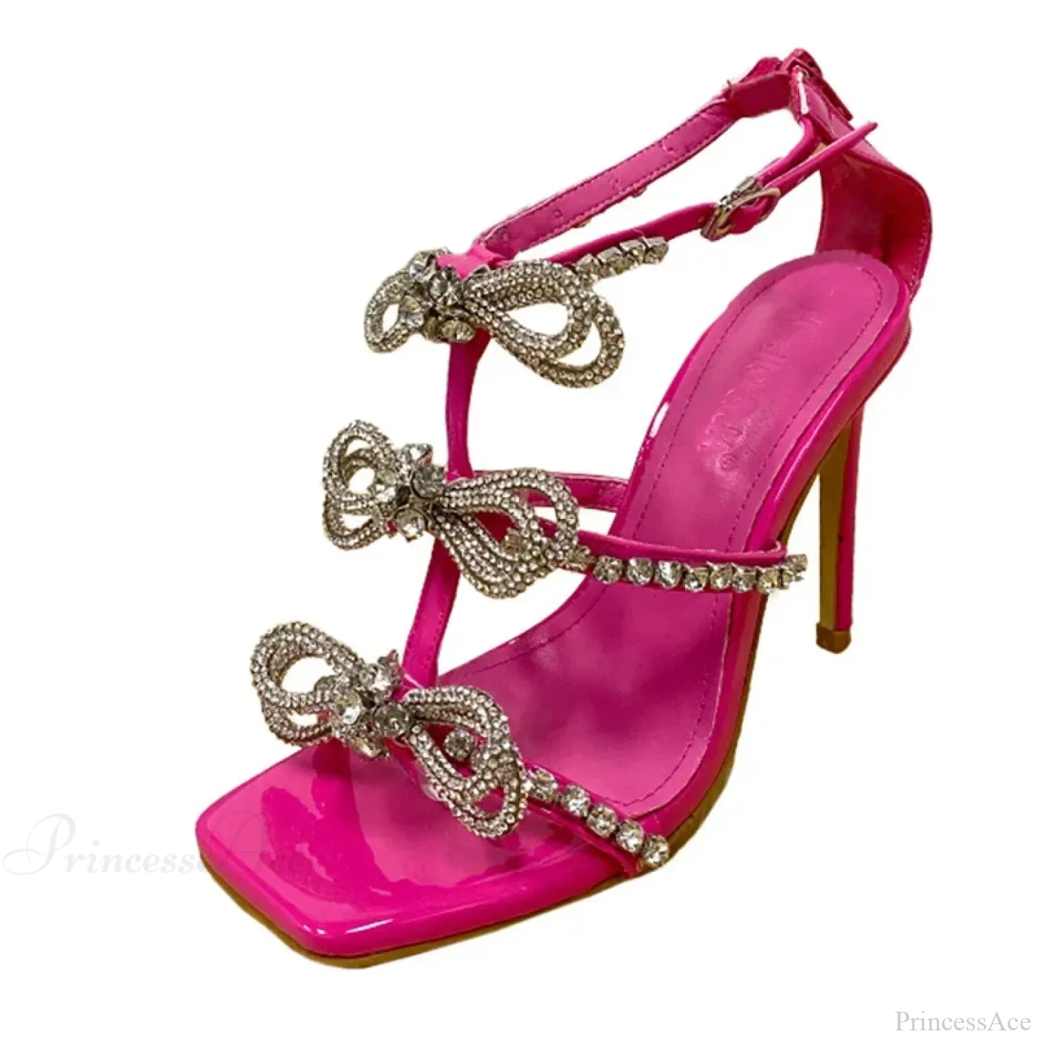 Sexy Peep Toe Patent Leather Model Catwalk Extreme High Heels Platform Slip-on Back Strap Pumps High Heel - Image 6