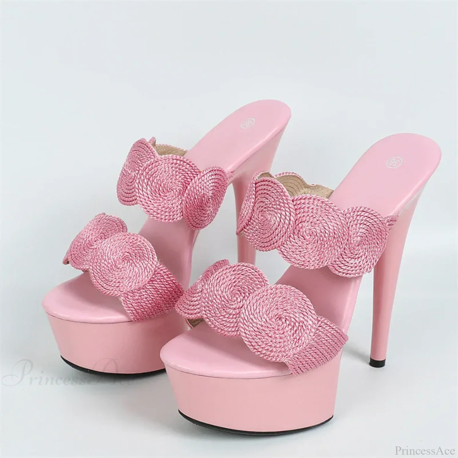 Sexy Peep-Toe Pole-Dance Extreme Platform Handwoven Hemp Summer Narrow-Band High Heel - Image 12