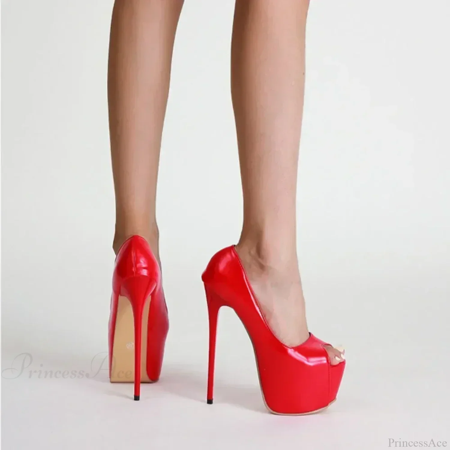 Sexy Red Fish Mouth Platform Shallow Women Pumps Ultra Super Stiletto Heels Party Walk High Heel - Image 4