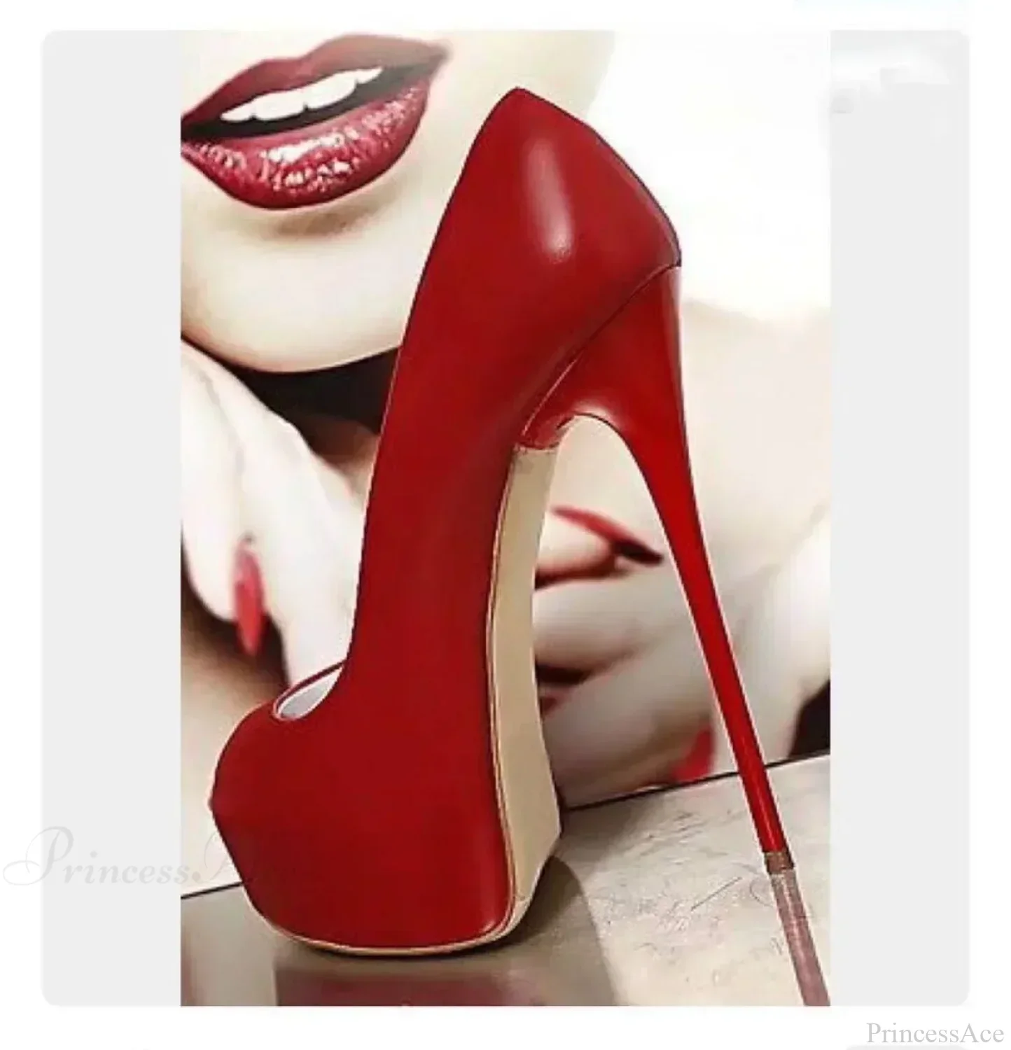 Sexy Red Fish Mouth Platform Shallow Women Pumps Ultra Super Stiletto Heels Party Walk High Heel - Image 6