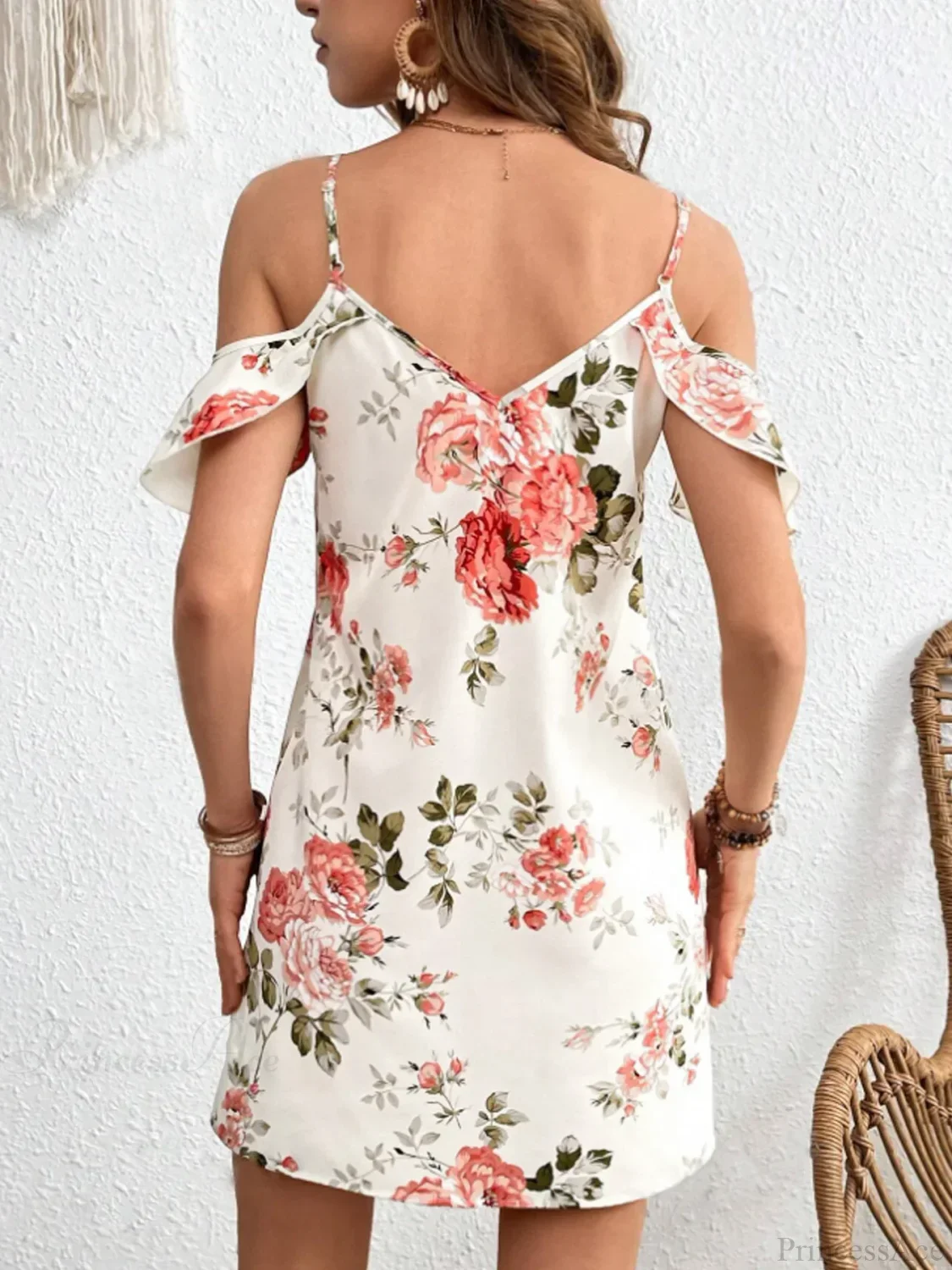 Sexy Strapless Printed Summer Floral Dress - Image 2