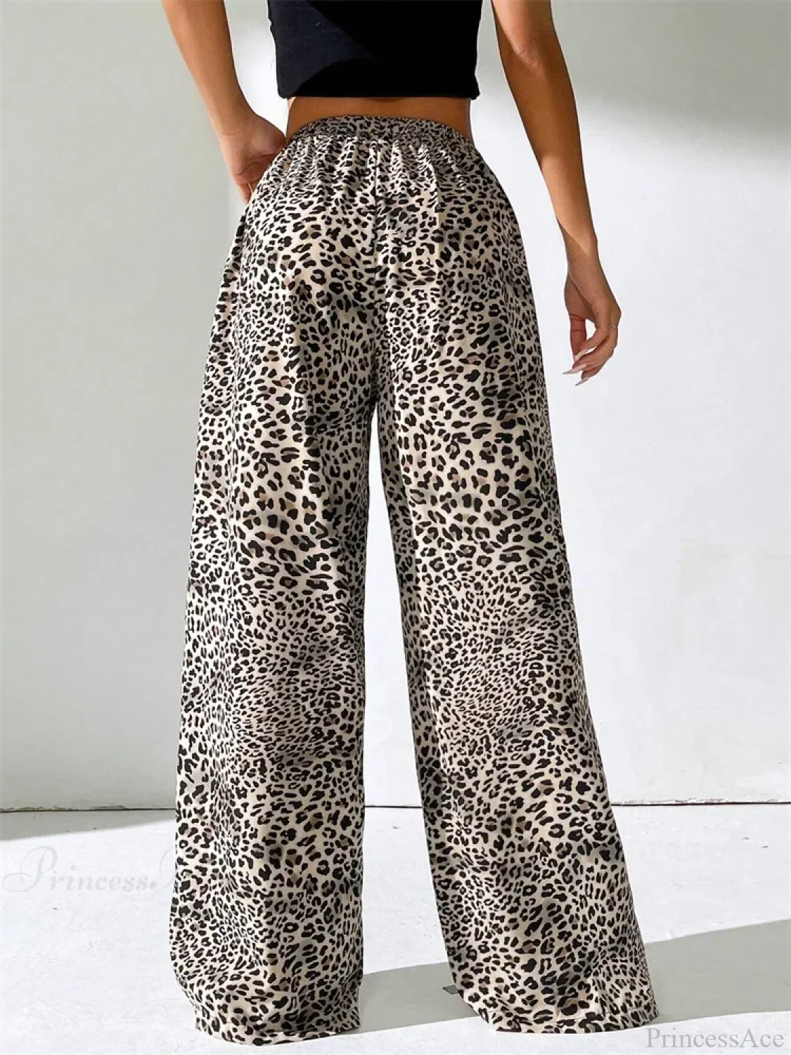 Sexy Striped Side Split Tie-Up Wide-Leg Sweatpant - Image 2