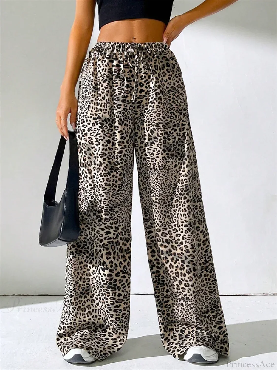 Sexy Striped Side Split Tie-Up Wide-Leg Sweatpant - Image 5