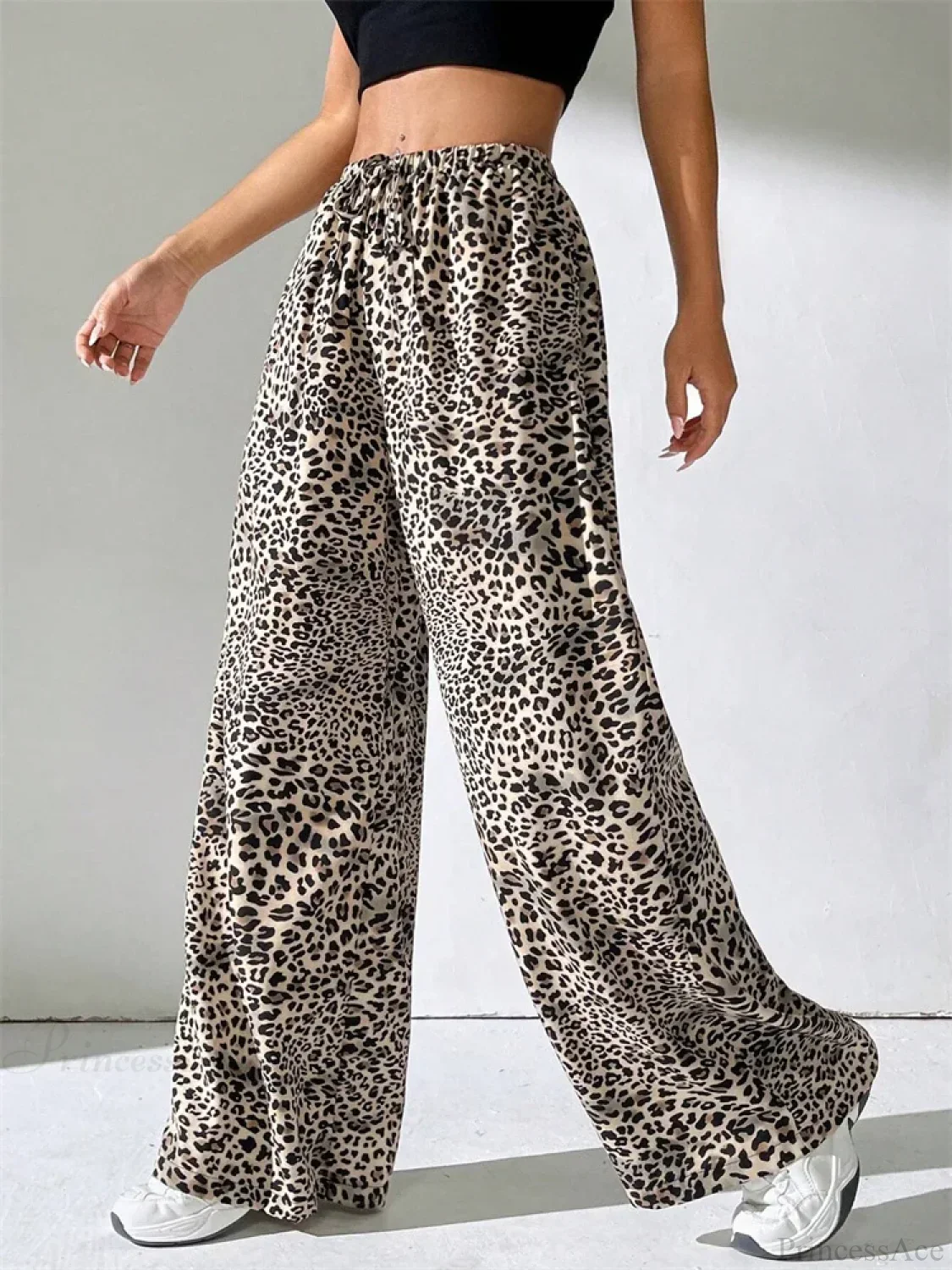 Sexy Striped Side Split Tie-Up Wide-Leg Sweatpant - Image 6