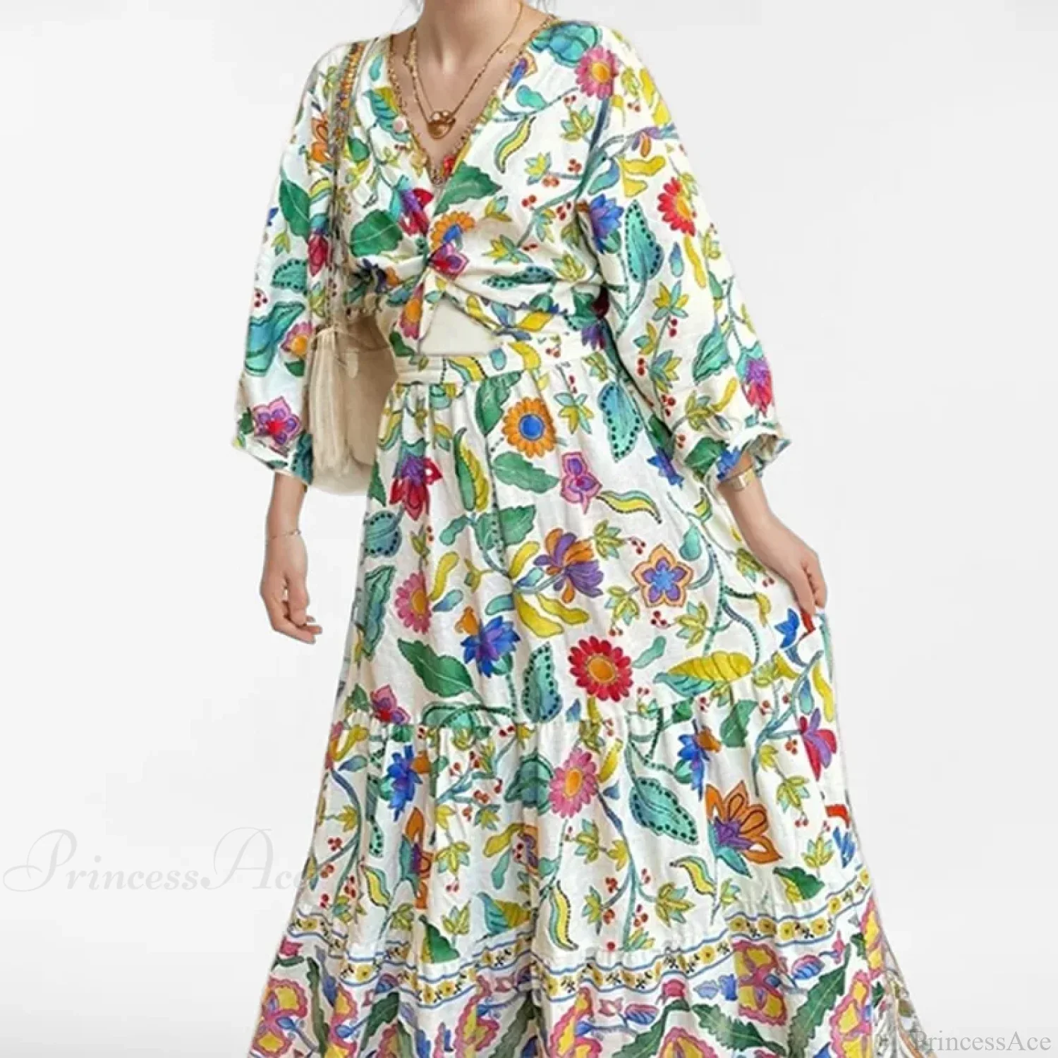Sexy Waist Cinching Floral Dress - Image 3