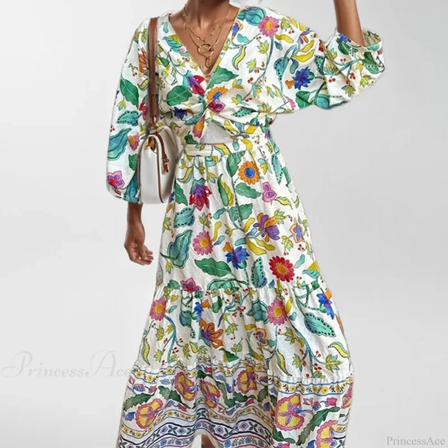 Sexy Waist Cinching Floral Dress - Image 4