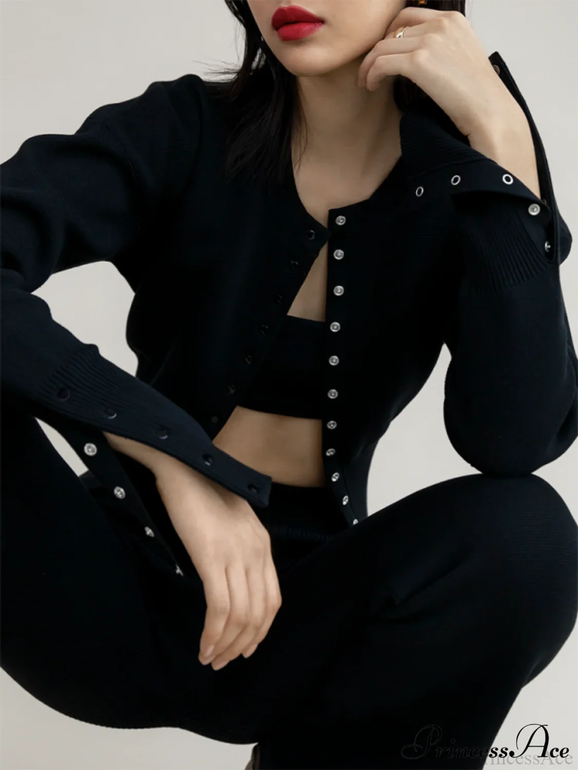 Sexy Women's Button Cardigan - Image 2