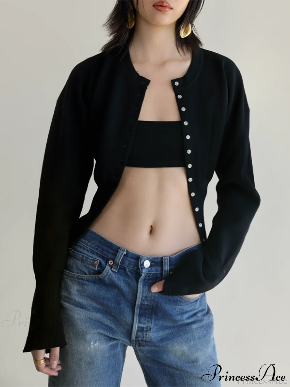 Sexy Women's Button Cardigan - Image 3