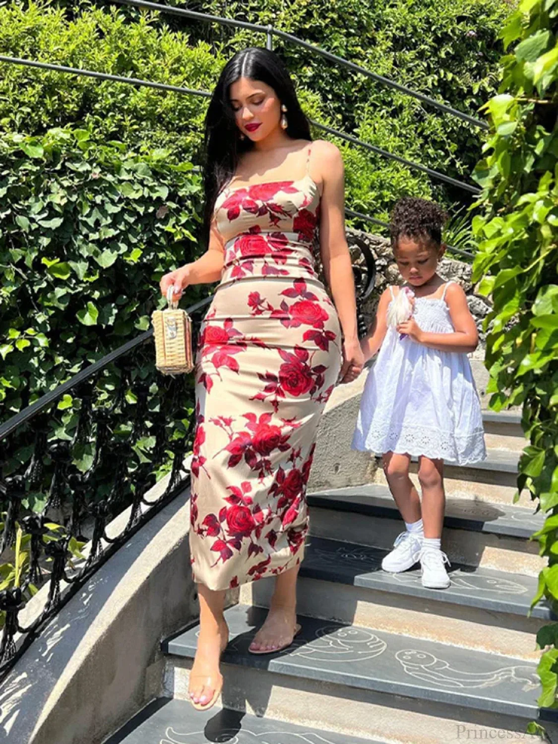 Sexy Y2K Floral Print Backless Bodycon Midi Dress - Image 5