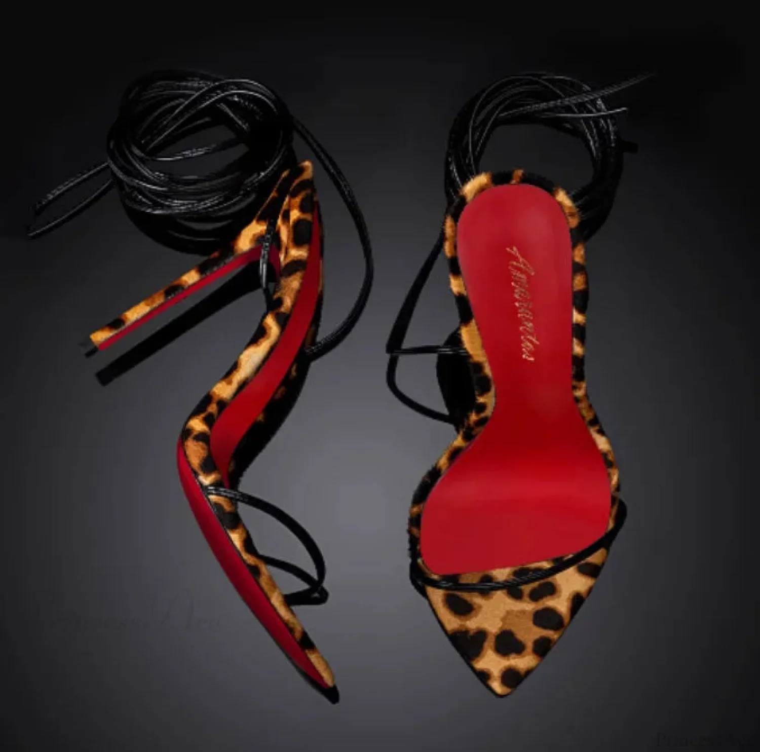 Sharp Band Gothic Slim Tall Heel Sandals - Image 5