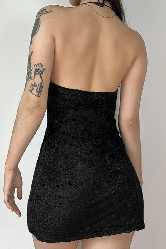 Sheer Backless Gothic Dress - Image 3
