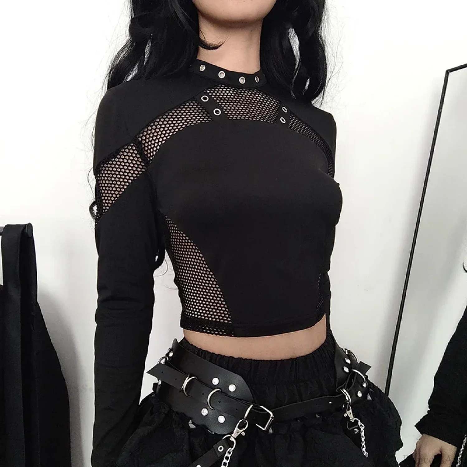 Sheer Mesh Knit Top - Image 3