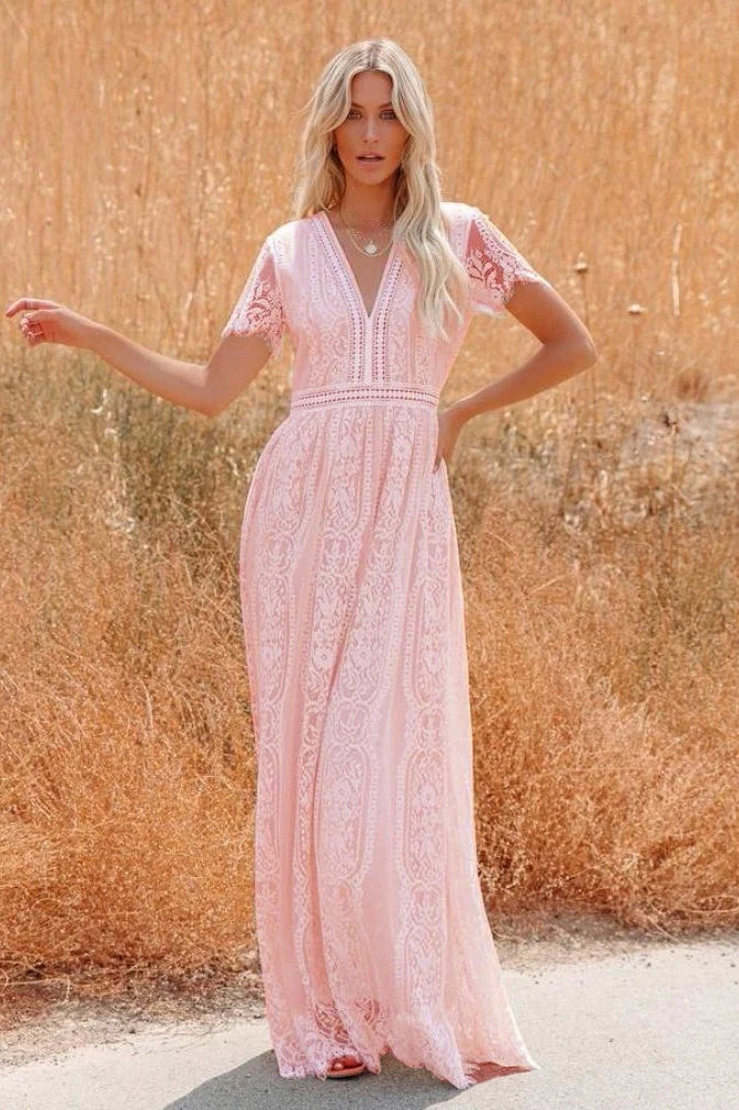 Sheer V Neck Bodycon Maxi Dress - Image 5