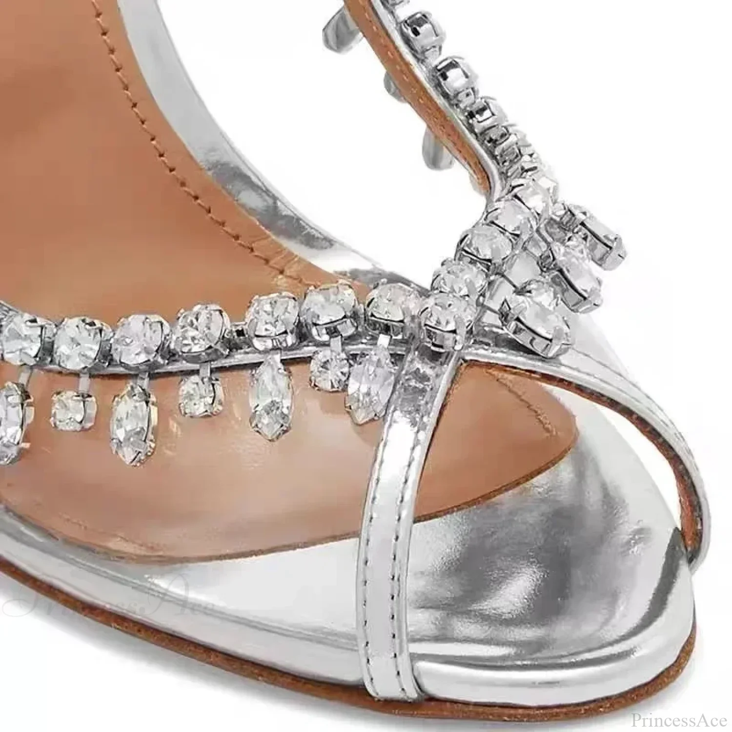 Shiny Crystal Summer Pvc Transparent Fish Mouth PartyFashion Luxury Designer High Heel - Image 5