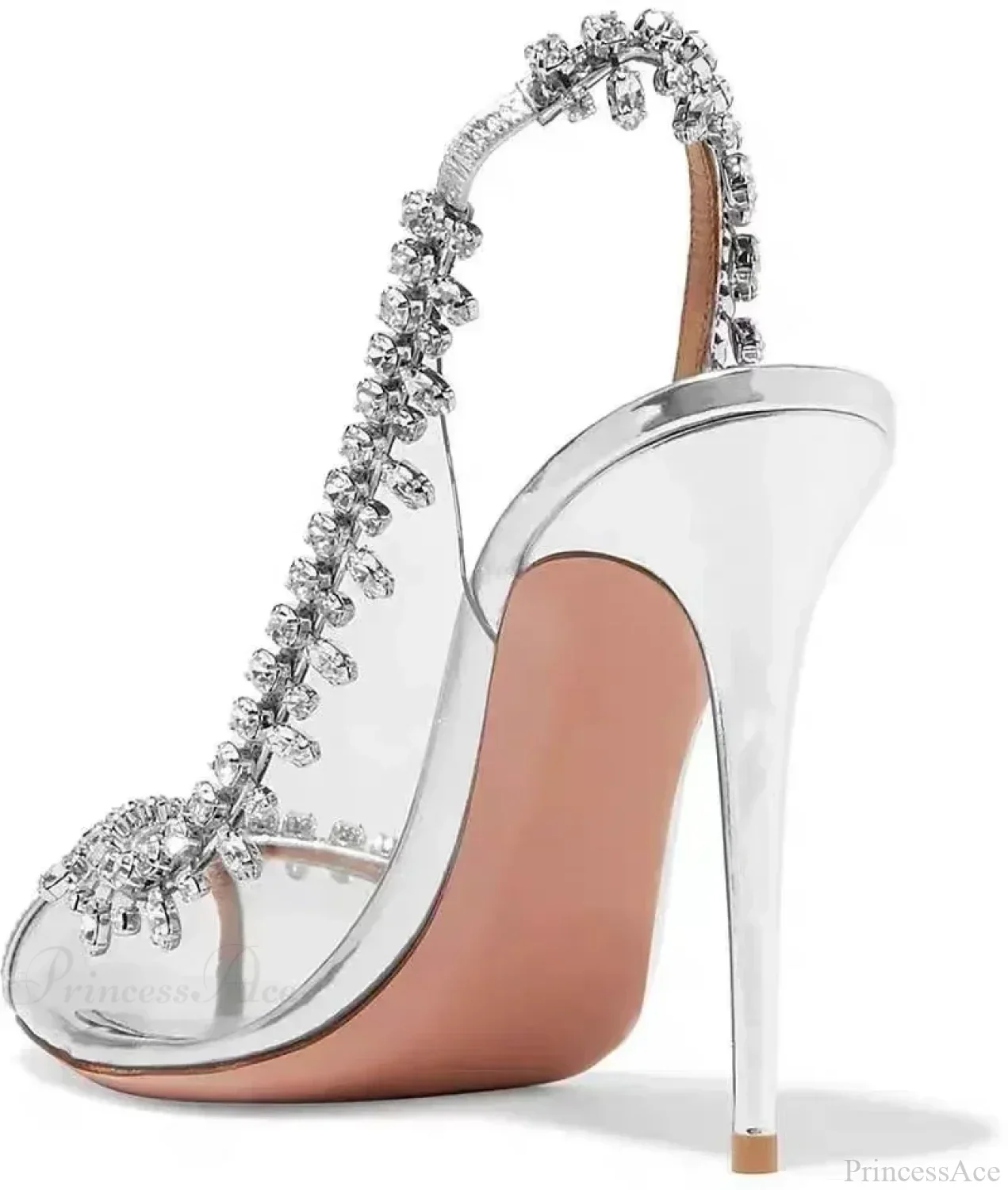 Shiny Crystal Summer Pvc Transparent Fish Mouth PartyFashion Luxury Designer High Heel - Image 6