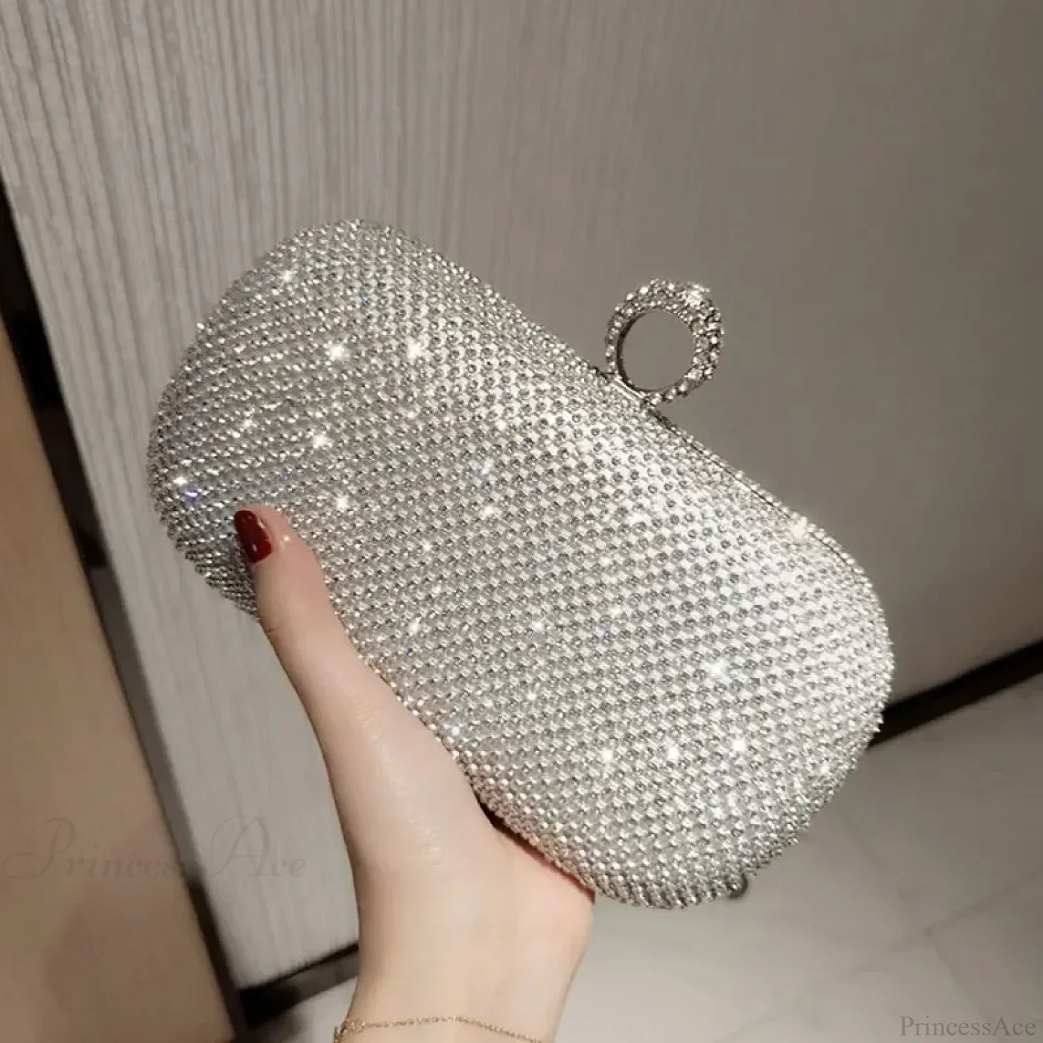 Shiny Diamonds Luxury Evening Clutch Bag - Image 3