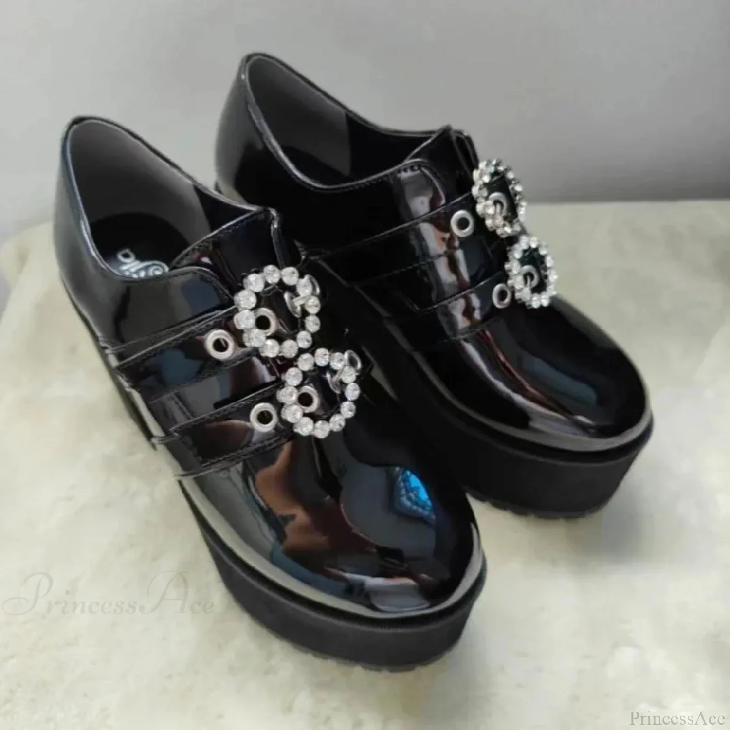 Shiny Leather JK Gothic Tall Heel - Image 2
