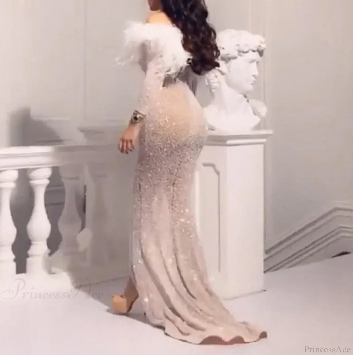 Shiny Mermaid Long Party Dress - Image 2