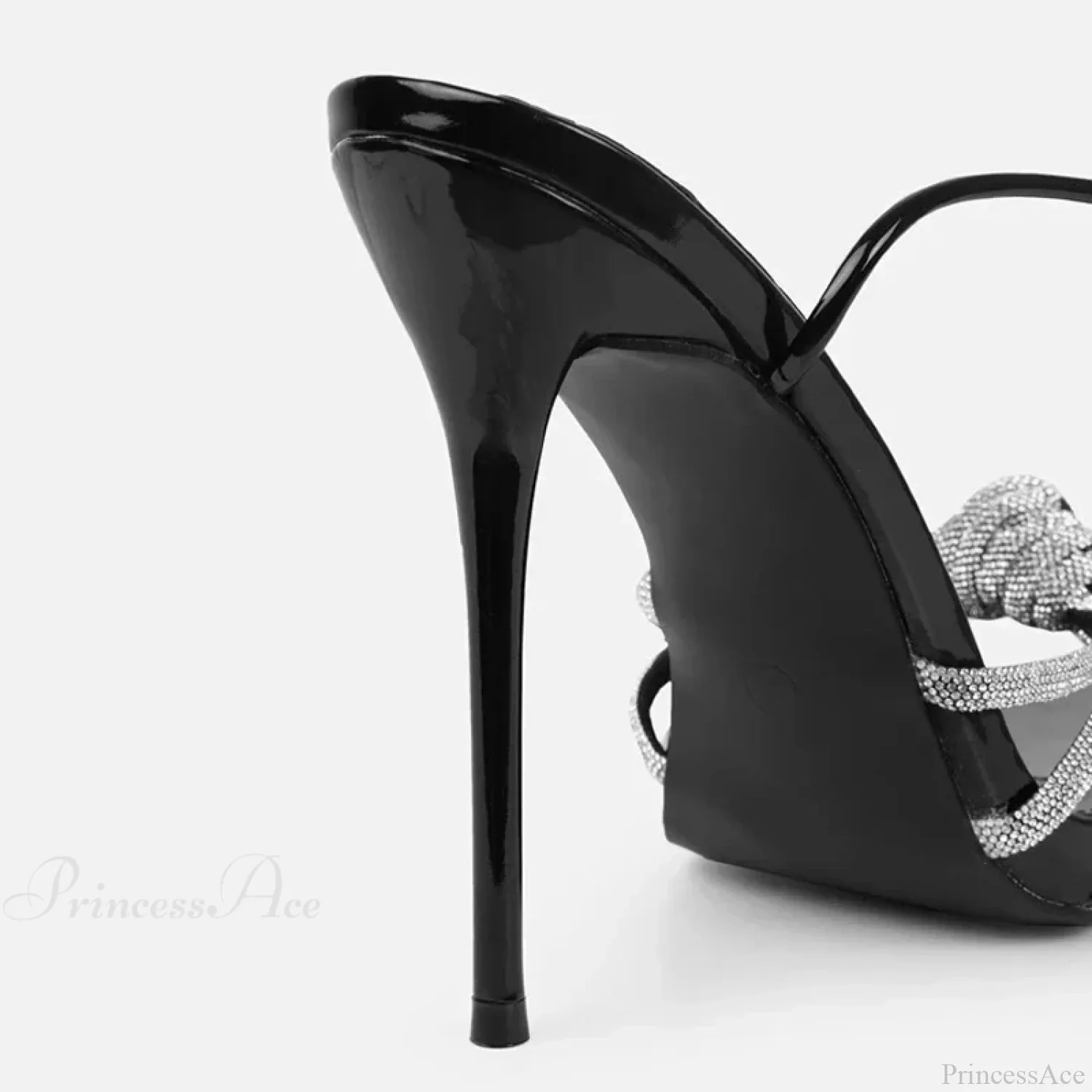 Silver Crystal Narrow-Band Sandals Summer Party Wedding Prom Open-Toe High Heels Women High Heel - Image 6