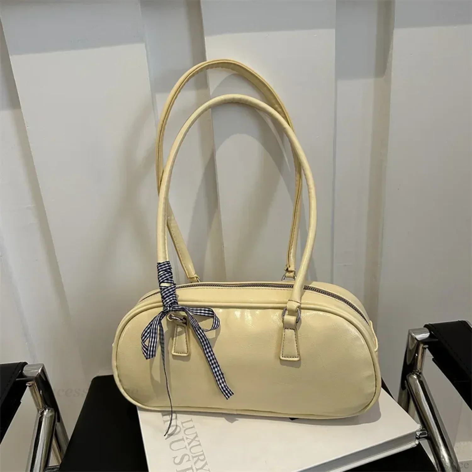 Silver Pillow Crossbody Shoulder Bag - Image 10
