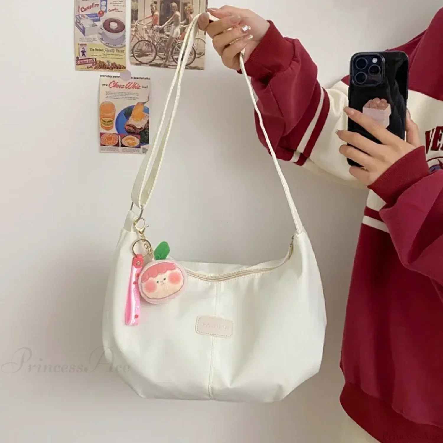 Simple College Style Nylon Large Crossbody - Image 2
