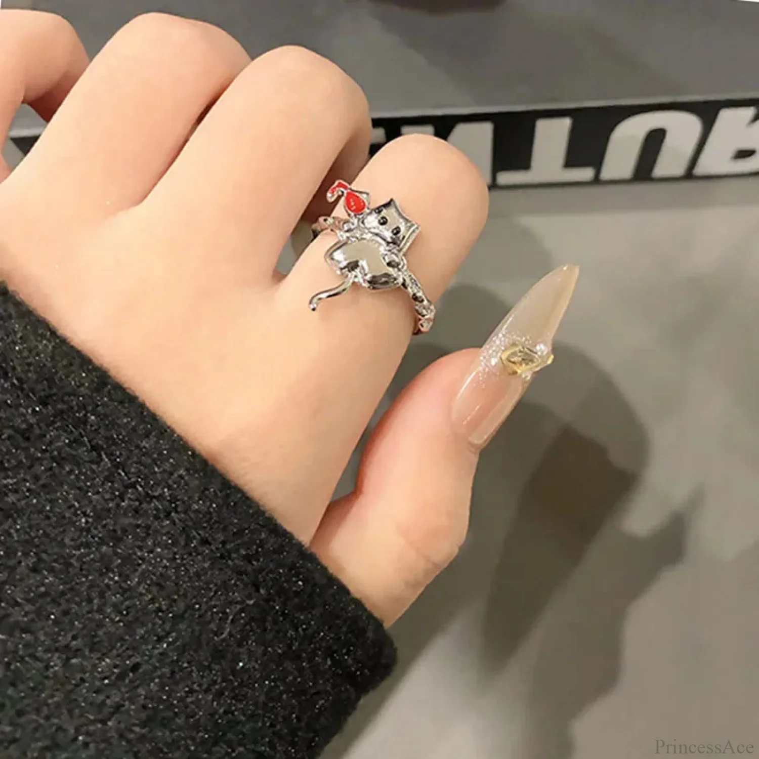 Simple Gothic Inebriated Spirit Ring - Image 8