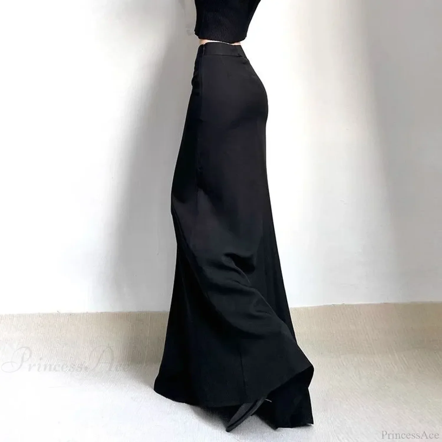 Simple High Waist A-line Skirt - Image 3