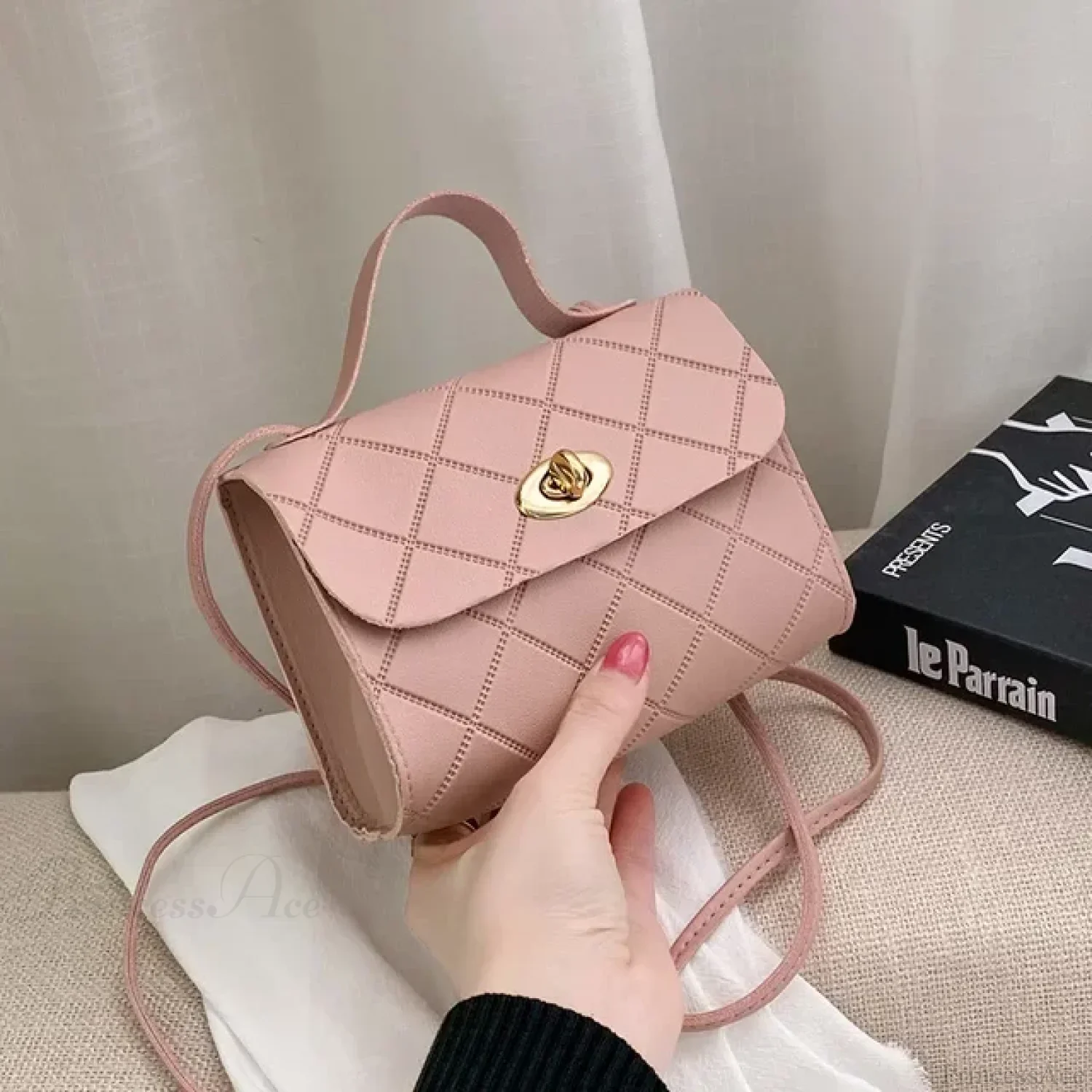 Simple PU Leather Mobile Phone Coin Crossbody Handbag - Image 9