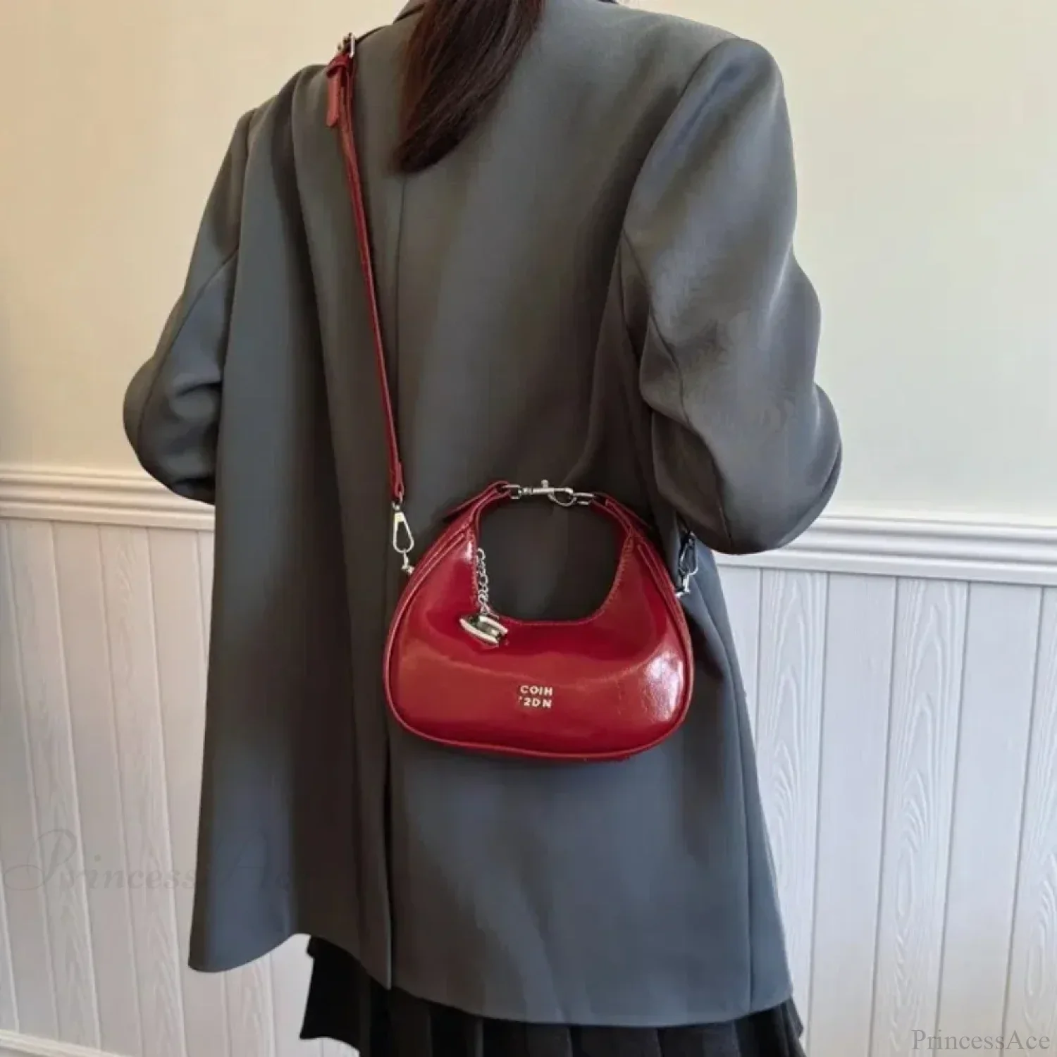 Simple Versatile Solid Color Shoulder Messenger Handbag - Image 5