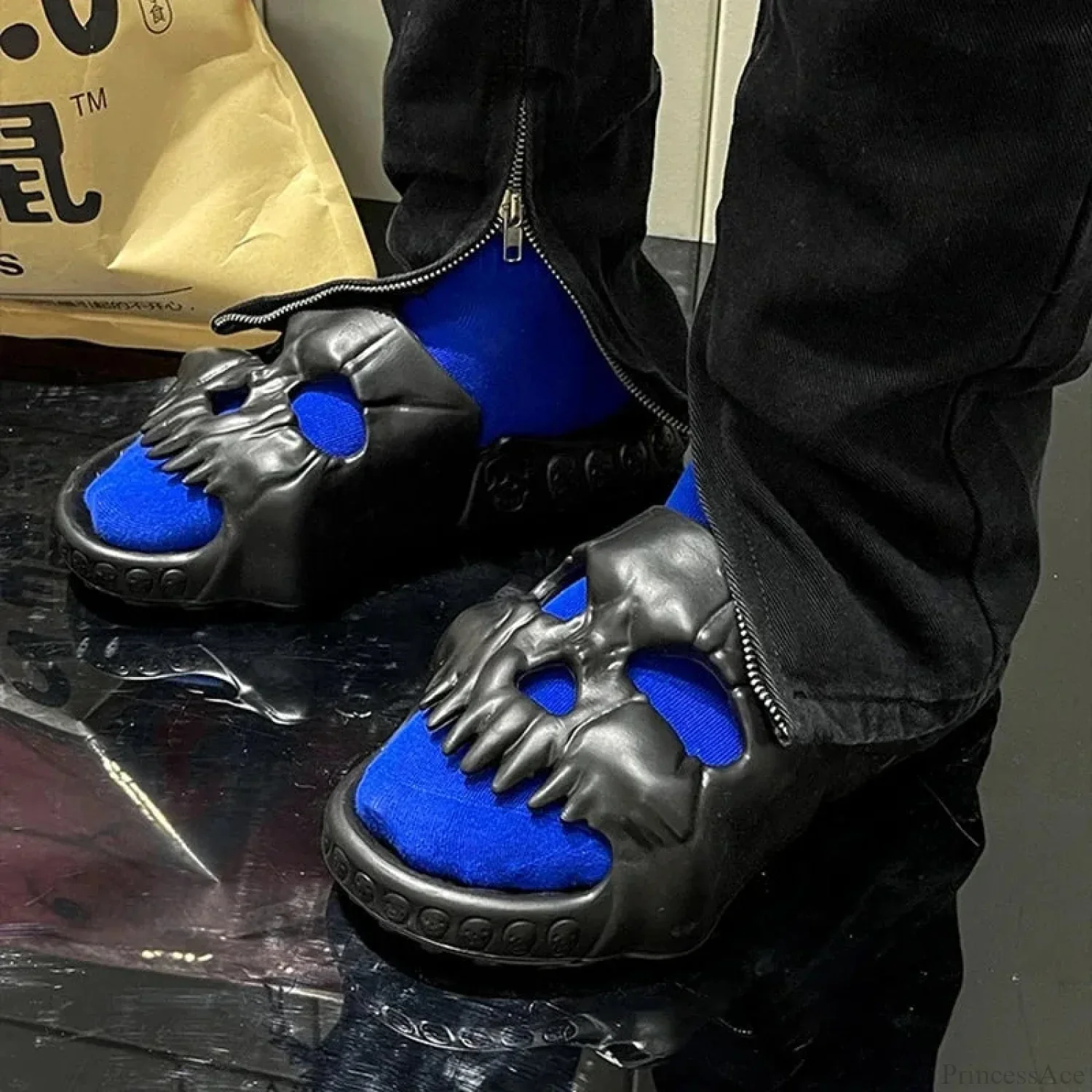 Skull Gothic Elevated Sandal - Image 3