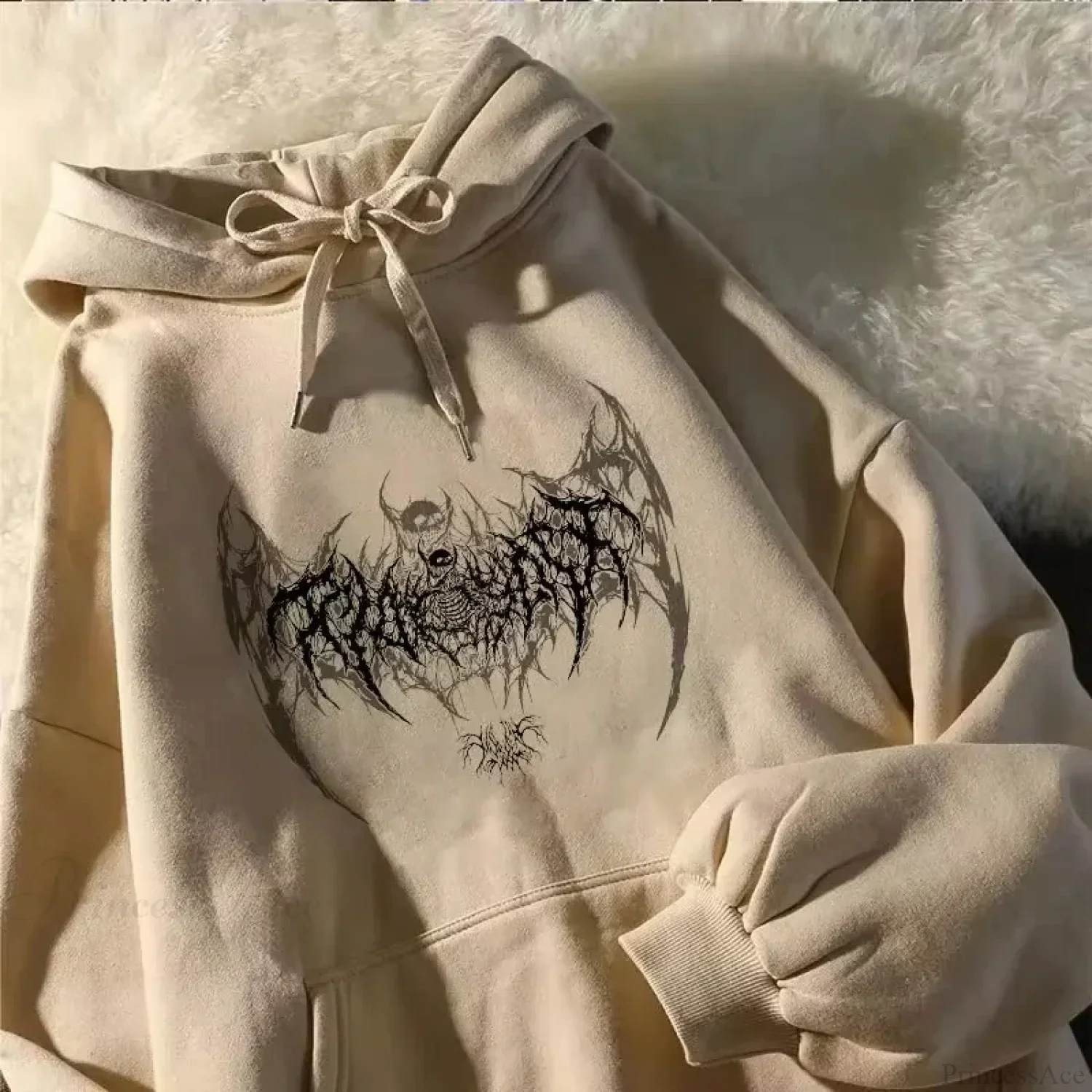 Skull Graphic Long Sleeve Hoodie - Image 5
