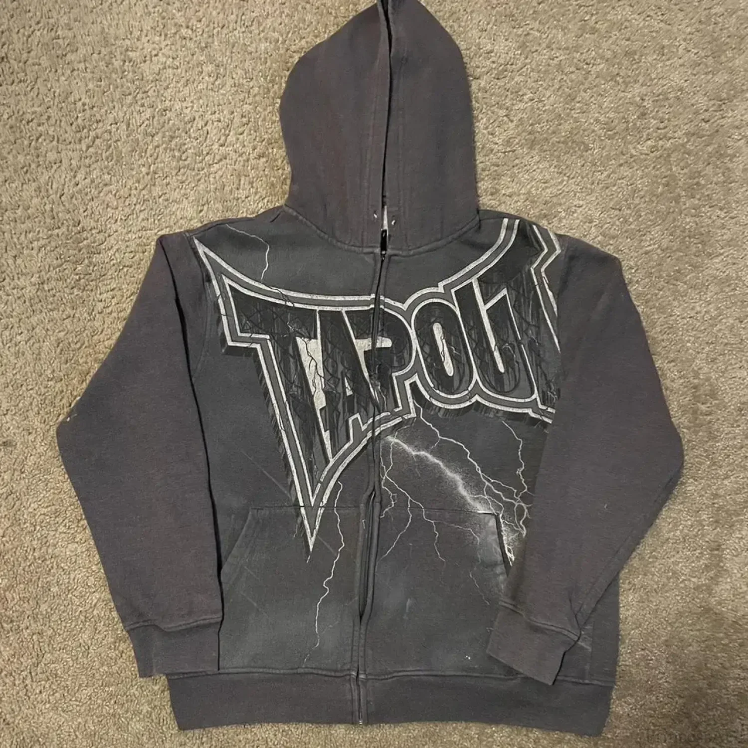Skull Graphic Zipper Hoodie - Image 9