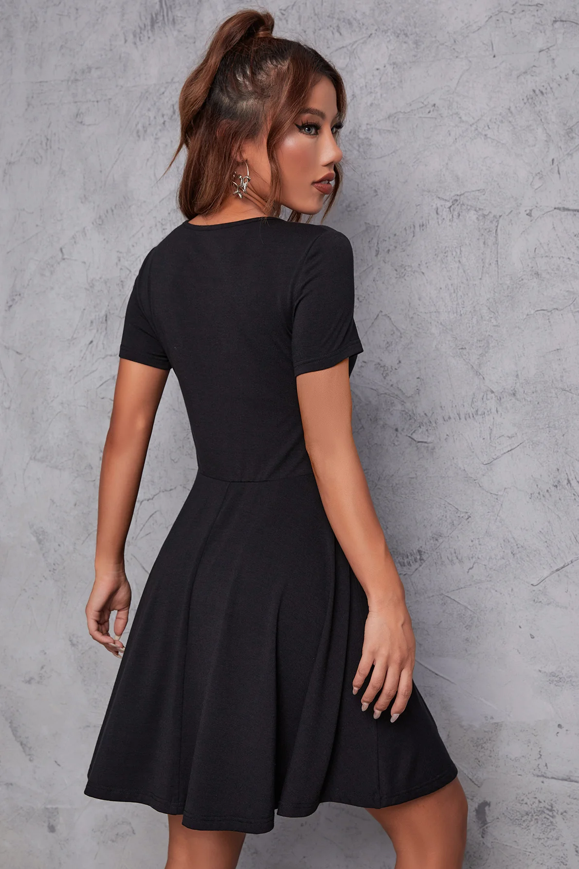 Skull Print Gothic Dress - Image 2