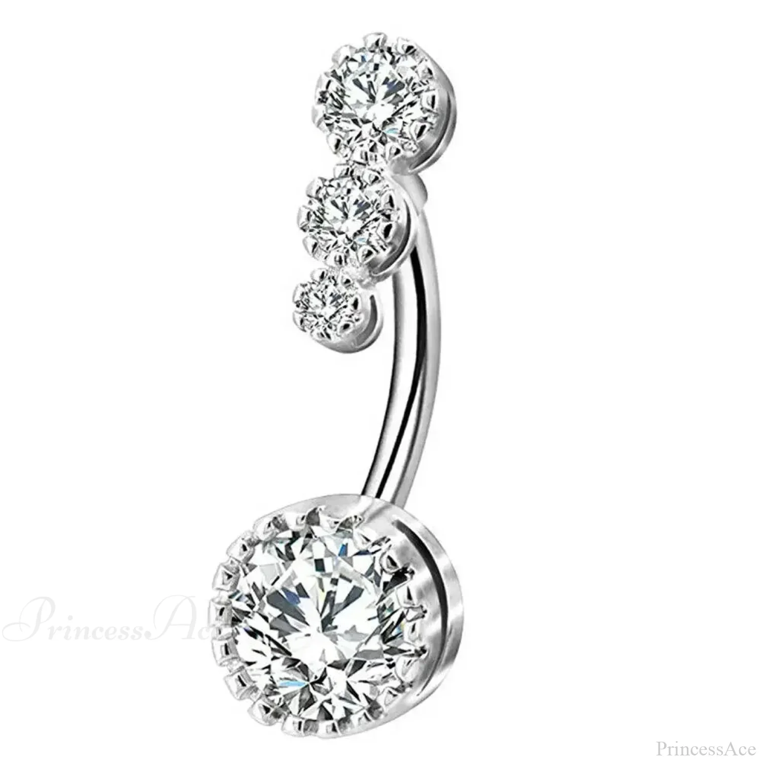 Skull Serpent Dangle Dark Belly Ring - Image 3